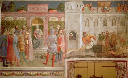 Saint Laurent devant Decius et le martyre de Saint Laurent